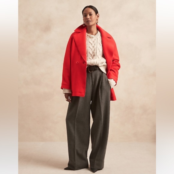 Banana republic relaxed fit boiled wool coat - Picture 2 of 13